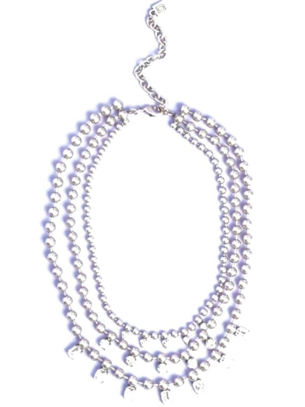 $195 DANNIJO Crystal Embellished Multi Strand Necklace